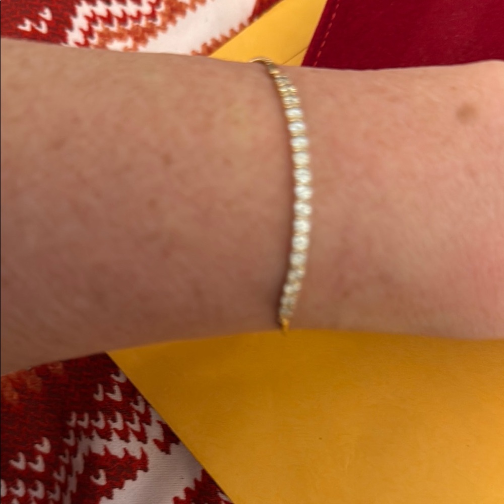 Elegant Gold Tennis Bracelet